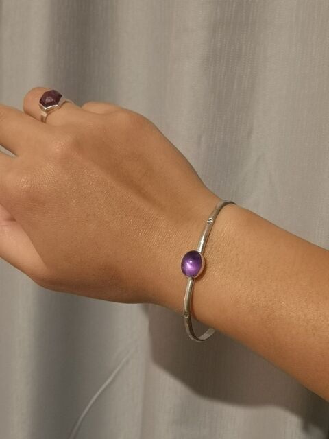 Amethyst wrist cuff