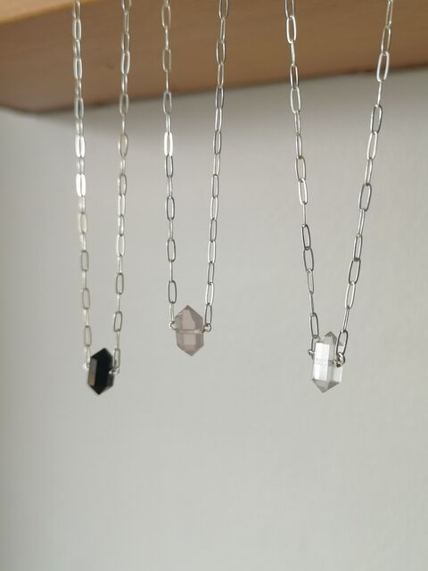 Double Terminated Crystal Necklace