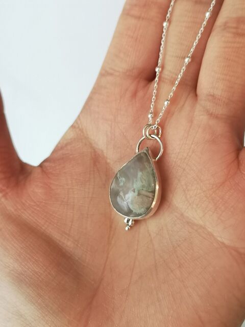 Flower Agate Pendant