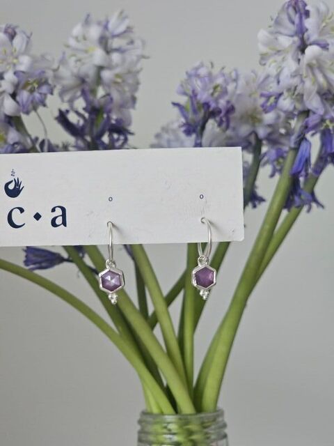 Hexagonal Pink Sapphire sleepers