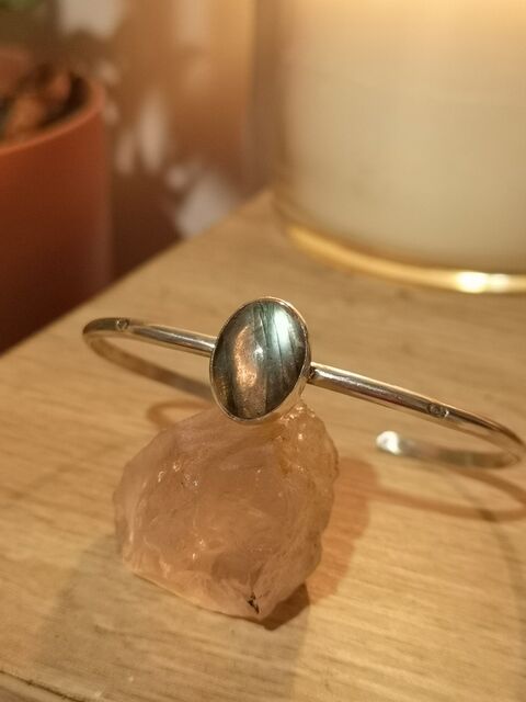 Labradorite wrist cuff
