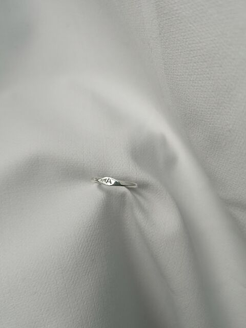 Mini Signet Initial Ring