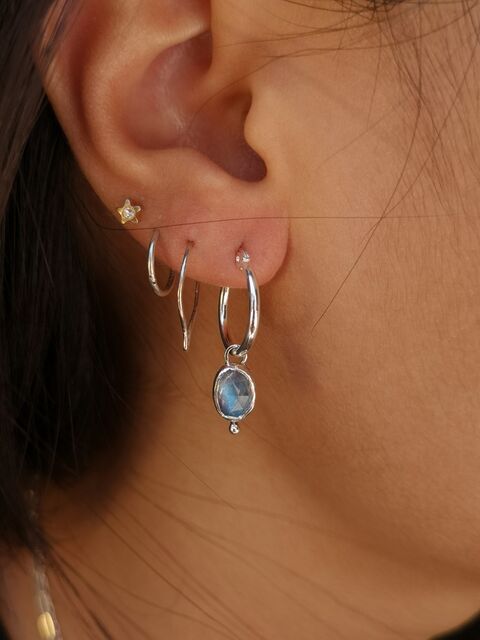 Moonstone hoops