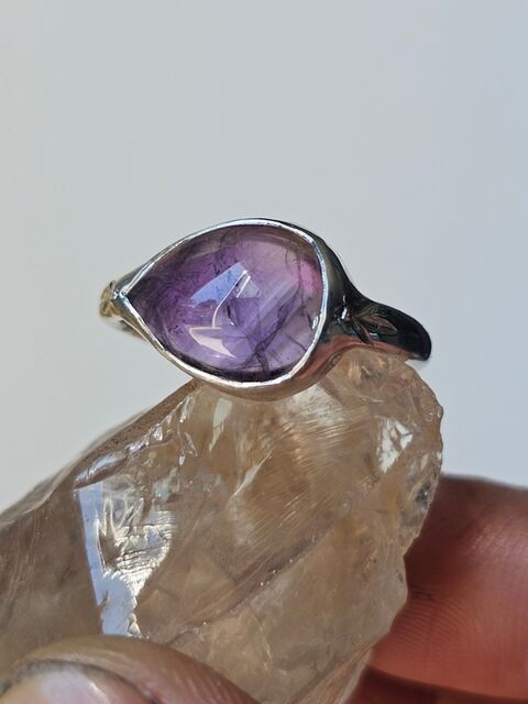 Pear Amethyst ring
