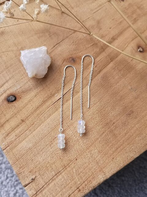 Rondelle Moonstone Threaders