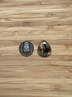 Pear Dendritic Agate cabochon