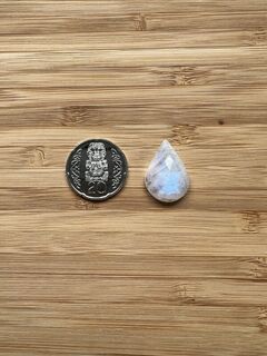 Pear Rose cut Rainbow Moonstone