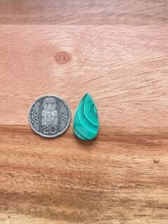 Pear Malachite cabochons